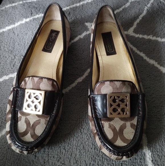 Vintage Coach Logo Monogram Loafers Moccasins - Picture 9 of 16
